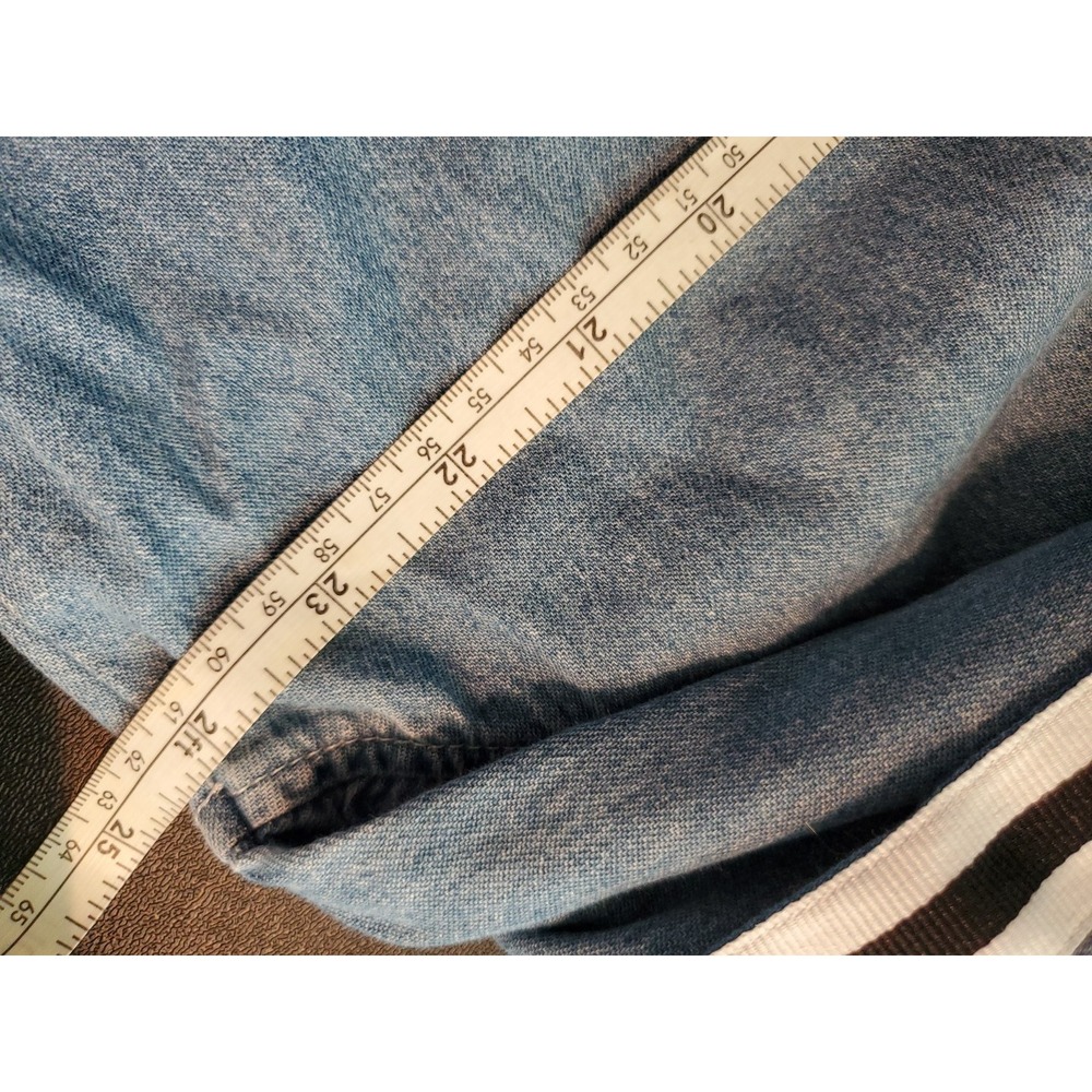 Quizz Denim‎ Lightweight Hoodie Light Wash Drawstring Pockets Retro Size Large - Picture 5 of 7